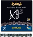 KMC Reťaz X 9 strieborno-sivá, 114 článkov