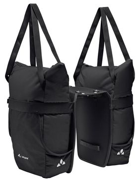 Vaude dvojitá taška na nosič TwinShopper (UniKlip 2), čierna
